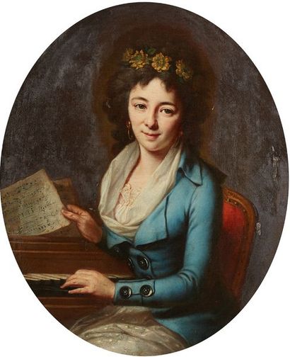 Monique DANICHE (née en 1736-1824, active à Strasbourg) 
Portraits dits de Thérèse...