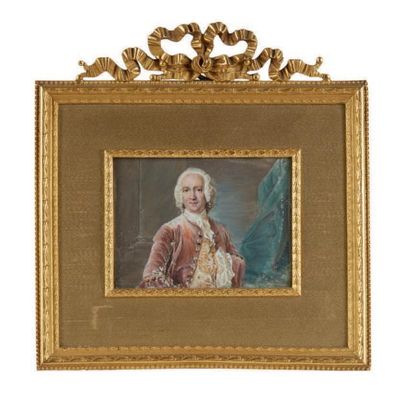 null Ensemble de trois miniatures dont une figurant le portrait de Louise Marie Adélaïde...