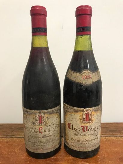 Deux bouteilles du Domaine Georges Mugneret,...