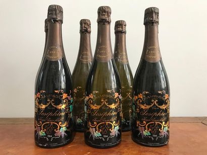 null Sept bouteilles de Champagne, Joseph Perrier, Cuvée "Joséphine", 1985.