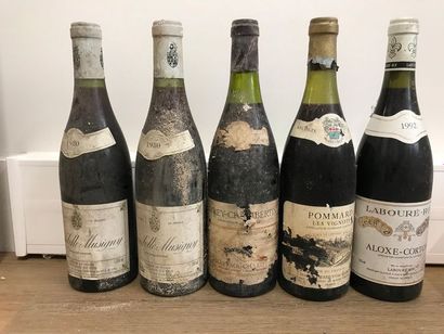 null Ensemble de vins de bourgogne dont Chambolle-Musigny 1980, Pommard 1983, Gevrey-Chambertin...