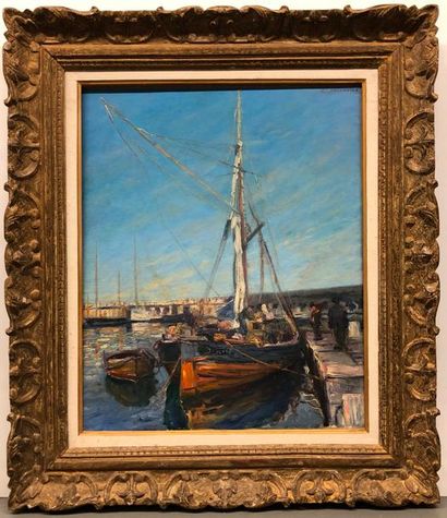 MASSONI Egisto MASSONI (1854-1929) 



Huile sur toile figurant un bateau dans le...