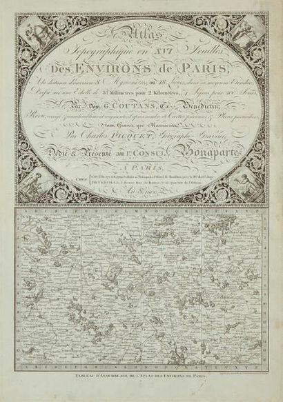 COUTANS, Guillaume - PICQUET, Charles. Atlas topographique en XVI feuilles des Environs...