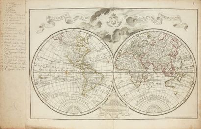 DELISLE, Guillaume - BUACHE, Philippe. Atlas XVIIIe composite.
1 vol. in-folio. Vélin...