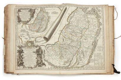 DELISLE, Guillaume - BUACHE, Philippe. Atlas XVIIIe composite.
1 vol. in-folio. Vélin...