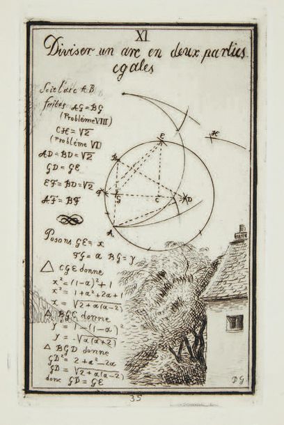GALANIS Démétrius. Géométrie du Compas, ou Vingt problèmes de géométrie plane résolus...