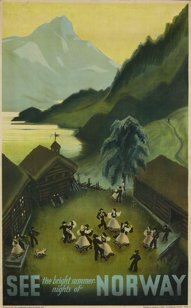 DAMSLETH [NORVEGE]
Affiche See the bright summer nights of Norway
Norsk Lithografisk...