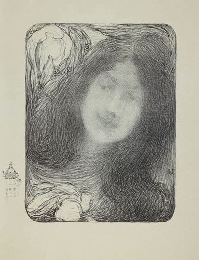 AMAN JEAN Edmond (1856-1936) Planche imprimée.
Visage de femme
Entoilée.
47 x 36...