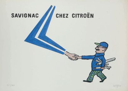 SAVIGNAC Savignac chez Citroën
Lithographie signée au crayon et numérotée sur 100.
4...