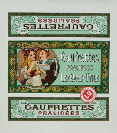 MUCHA Alfons (1860-1939) LEFEVRE-UTILE - LU Gaufrettes pralinées
Deux étiquettes...