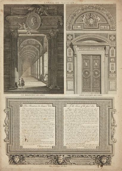 RAPHAËL D'URBIN. Loges du Vatican. Paris, Chereau et Jombert, 1787. Deuxième série...