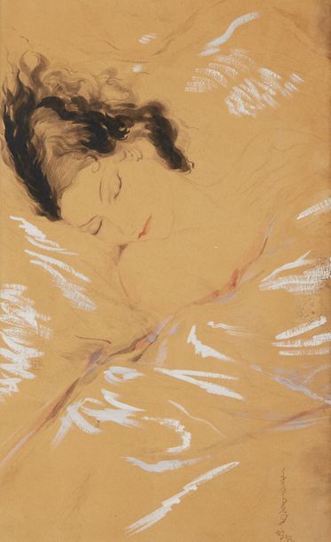 Nicolas STERNBERG (1901-c.1960) L'endormie
Technique mixte sur papier.
Signée en...