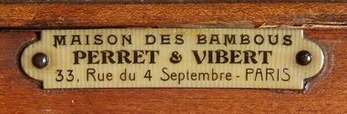 MAISON DES BAMBOUS ALFRED PERRET & ERNEST VIBERT À PARIS Rare paire de fauteuils...