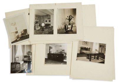 LELEU DECORATEUR Ensemble de onze planches avec des photographies d'intérieurs en...