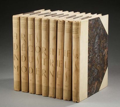 null ENCYCLOPEDIE DES ARTS DECORATIFS & INDUSTRIELS MODERNES Série en 9 volumes en...