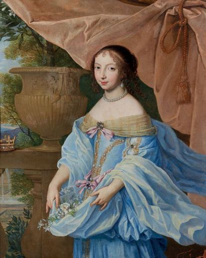 Attribué à Charles (1604-1692) ou Henri (1603-1677) BEAUBRUN Portrait "said" of Marie...