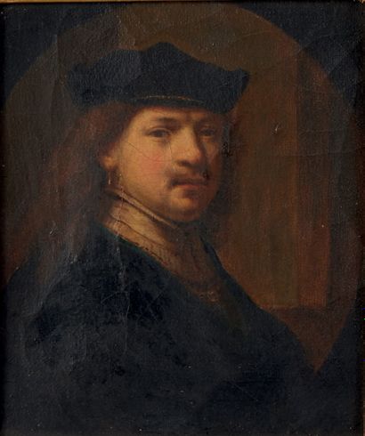 École Française du XIXe siècle 
Quatre portraits de Rembrandt du Louvre
Sur sa toile...