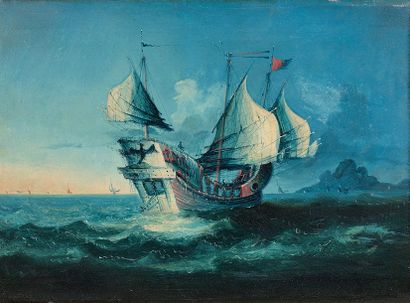 École ANGLO-CHINOISE Boats on a rough sea
Pair of canvases.
23 x 32 cm