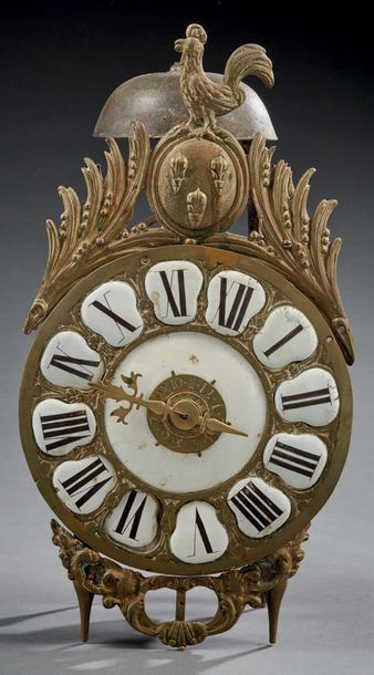 null Pendulum to be placed in bronze and steel; the thirteen-plate dial indicates...