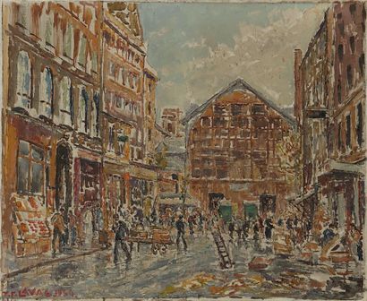 Fernand LAVAL (1886/95-1966) Le marché
Huile sur toile, signée et datée en bas à...