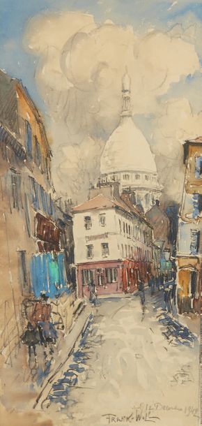 FRANK-WILL (1900-1951) Montmartre
Aquarelle sur papier signée en bas a droite et...