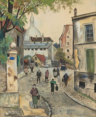 Lucien GENIN (1894-1953) Vue des rues de Montmartre
Aquarelle sur papier signée en...