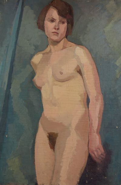 Willy EISENSCHITZ (1889-1974), attribué à Femme nue debout
Huile sur toile signée...