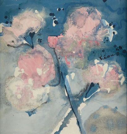 Kéou NISHIMURA (né en 1909) Oeillets
Huile sur toile signée et datée Kéou 58 et titrée.
Dim.:...