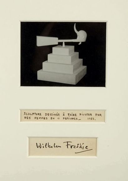 Wilhem FREDDIE (1909-1995) Sculpture destinée à faire pivoter par des femmes en 4...