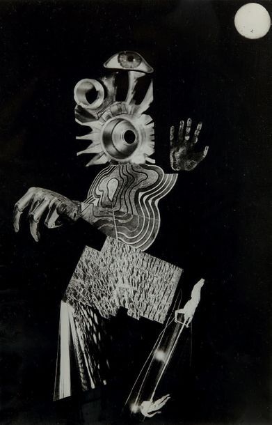 Claude DESPOISSE (XXe) Sans titre
Photomontage,1946.
Dim.: 27,5 x 17,5 cm