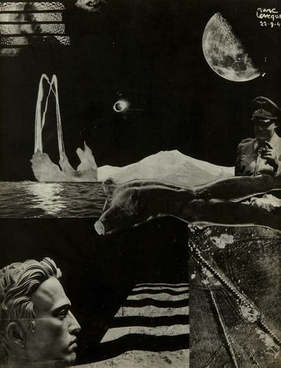 Claude DESPOISSE (XXe) Sans titre
Photomontage,1946.
Dim.: 23,5 x 15,5 cm