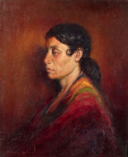 Rosendo GONZALEZ CARBONELL (1910-1984) Portrait de femme
Huile sur toile signée en...