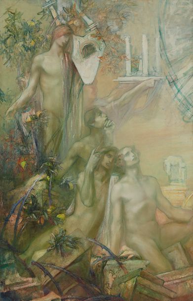 Pierre-Amédée MARCEL-BERONNEAU (1869-1937) Orphée
Huile sur toile
176,5 x 113 cm

Provenance:...