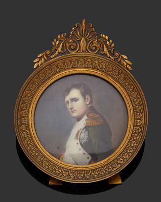 BERTRAND (Première moitié du XIXe siècle) Portrait de Napoléon Ier de trois quart
Peinture...