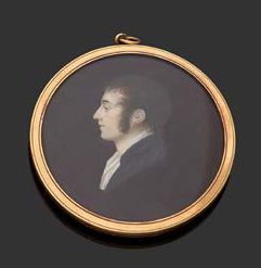 Charles-Guillaume-Alexandre Bourgeois (1759-1832) Portrait de jeune homme en buste...