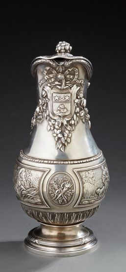 CHRISTOFLE Aiguière en métal argenté par Christofle, Paris, vers 1900.
Copie de la...