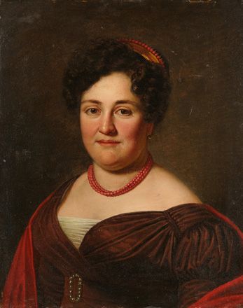 Ecole française, 1823 Portrait de femme à la couronne
Toile. Datée en bas à gauche...