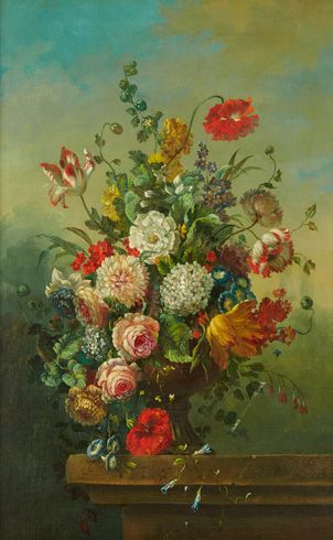École FRANÇAISE du début du XIXe siècle Bouquet de fleurs dans un vase
Toile marouflée...