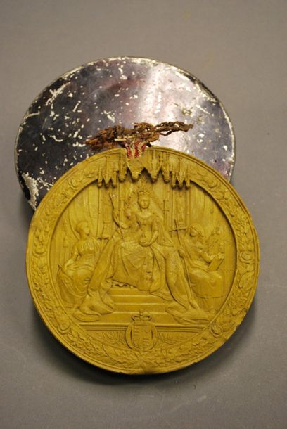 null [VICTORIA (Reine)]
Grand sceau de la reine Victoria d'Angleterre. Cire jaune....