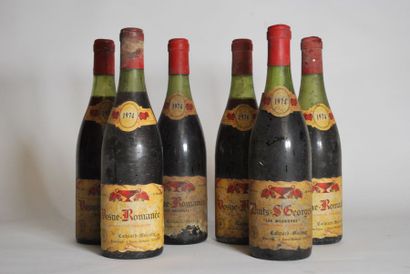 null Ensemble de vins de Bourgogne composé de :

- Deux bouteilles de Vosne-Romanée,...