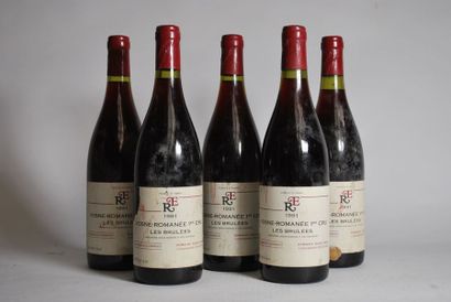 null Cinq bouteilles de Vosne-Romanée 1er Cru, Les Brûlées, Domaine René Engel, ...