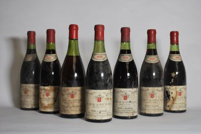 null Cinq bouteilles de vin fin de la Côte de nuit, Henri de Bahezre, 1959, une bouteille...