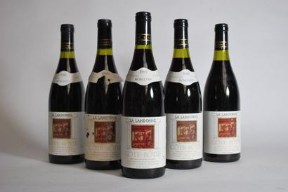 null Cinq bouteilles de Landonne, Côte-Rotie, Guigal, 1985.