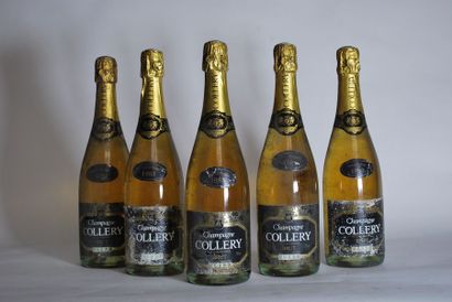 null Cinq bouteilles de champagne Collery Brut, 1983.
