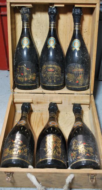 null Six bouteilles de Champagne Gosset, Brut, Bicentenaire de la Révolution Française,...
