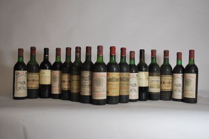 Ensemble de vins de Bordeaux, Saint-Emilion,...