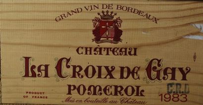 null Douze bouteilles de Château La Croix de Gay, Pomerol, 1983.

Caisse bois.