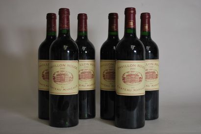 null Six bouteilles de Pavillon rouge du Château Margaux, Margaux, 2007.