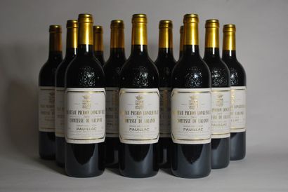 null Douze bouteilles de Château Pichon Longueville, Comtesse de Lalande, Pauillac,...