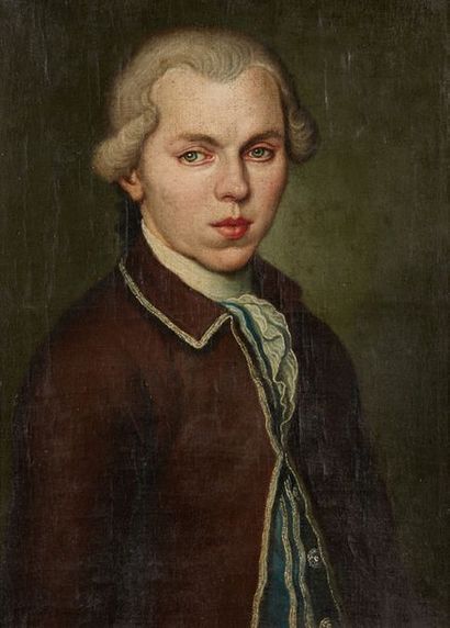 ÉCOLE ALLEMANDE vers 1750 Portrait présumé de Joseph Sigriest
Sur sa toile d'origine.
Inscrit...
